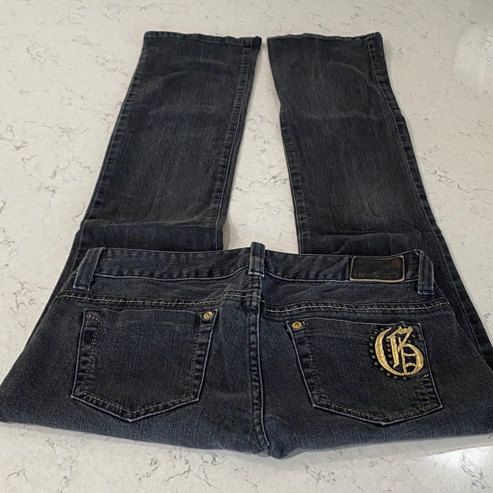 Guess Dark Denim Jeans with Gold Pocket Detail - Picture 8 of 10